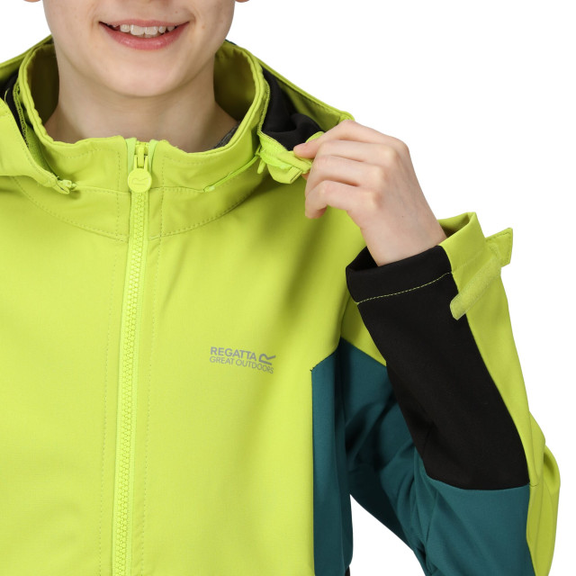 Regatta Kinder/kids acidity v soft shell jas UTRG7224_brightkiwipacificgreen large