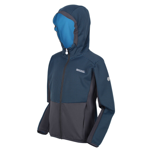 Regatta Kinder/kids highton full zip fleece jas UTRG7389_imperialblueindiagrey large