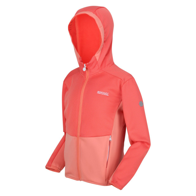 Regatta Kinder/kids highton full zip fleece jas UTRG7389_neonpeachfusioncoral large