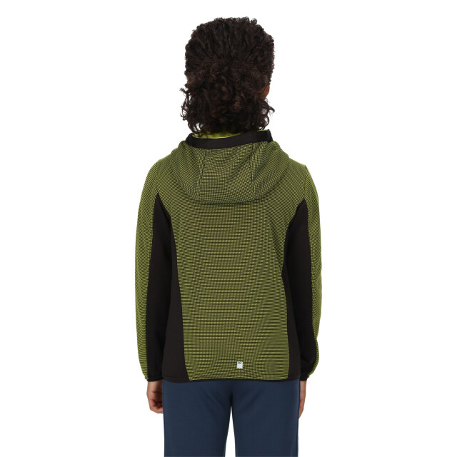 Regatta Kinder/kids highton full zip fleece jas UTRG7389_brightkiwiblack large