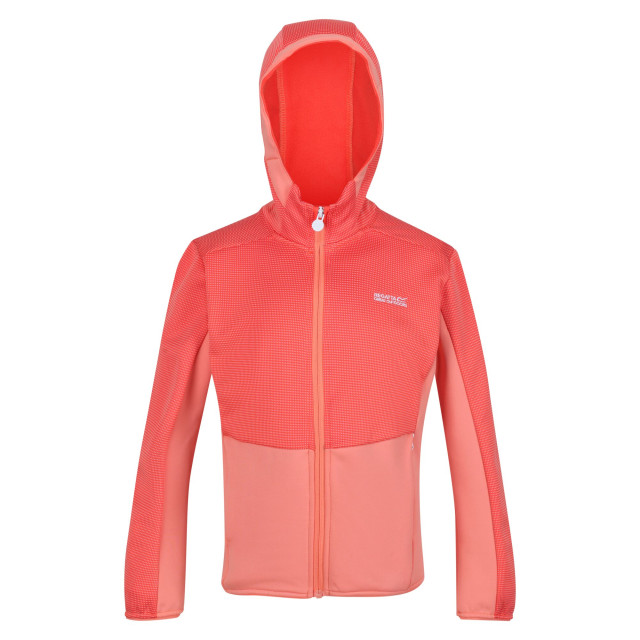 Regatta Kinder/kids highton full zip fleece jas UTRG7389_neonpeachfusioncoral large