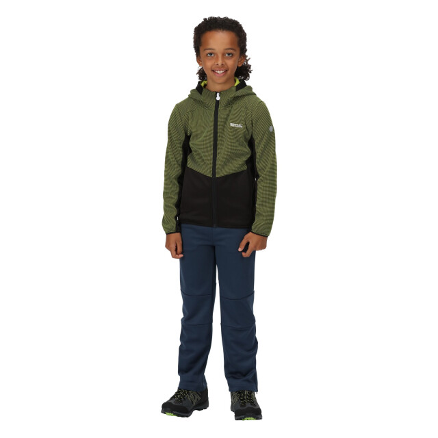 Regatta Kinder/kids highton full zip fleece jas UTRG7389_brightkiwiblack large