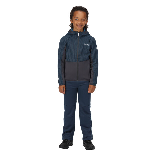Regatta Kinder/kids highton full zip fleece jas UTRG7389_imperialblueindiagrey large