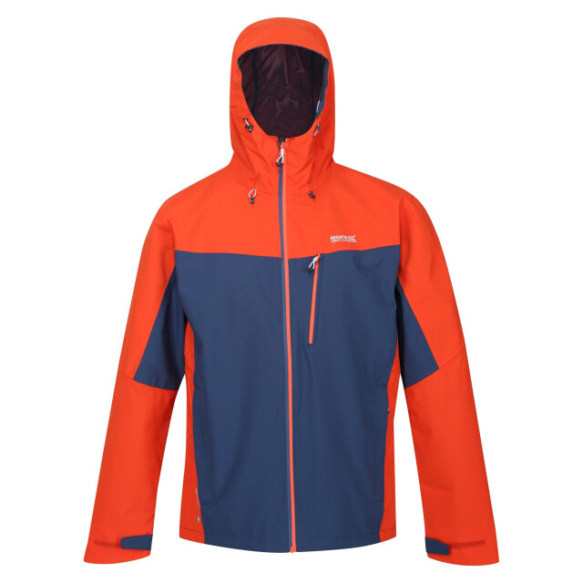 Regatta Heren birchdale waterdicht hooded jacket UTRG3474_admiralbluerustyorange large