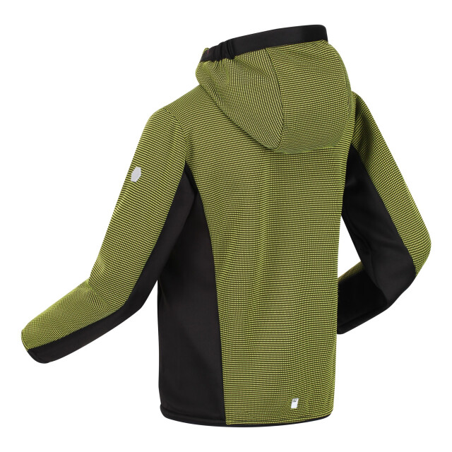 Regatta Kinder/kids highton full zip fleece jas UTRG7389_brightkiwiblack large