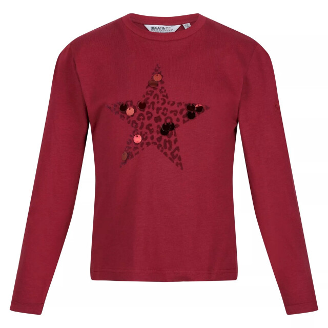 Regatta Kinderen/kinderen wenbie iii sterren t-shirt met lange mouwen UTRG8055_darkpimento large
