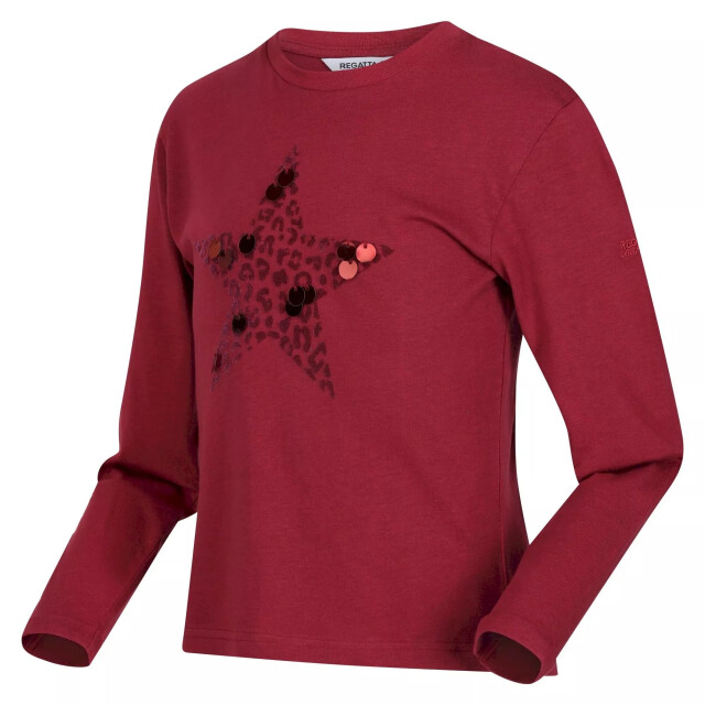 Regatta Kinderen/kinderen wenbie iii sterren t-shirt met lange mouwen UTRG8055_darkpimento large