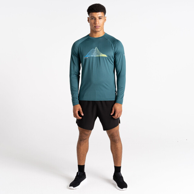 Dare2b Heren righteous iii mountain t-shirt met lange mouwen UTRG8640_mediterraneangreen large