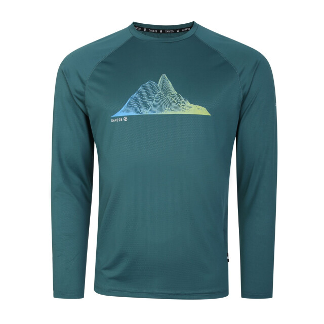 Dare2b Heren righteous iii mountain t-shirt met lange mouwen UTRG8640_mediterraneangreen large