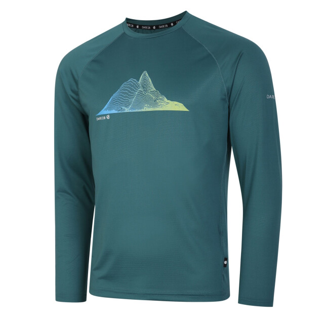 Dare2b Heren righteous iii mountain t-shirt met lange mouwen UTRG8640_mediterraneangreen large