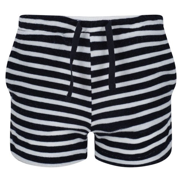 Regatta Childrens/kids dayana towelling stripe casual shorts UTRG7774_navywhite large