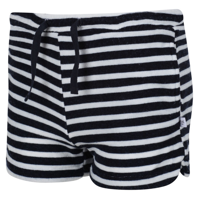 Regatta Childrens/kids dayana towelling stripe casual shorts UTRG7774_navywhite large