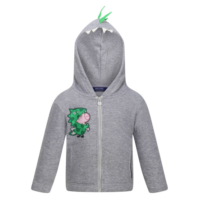 Regatta Kinder/kids peppa pig full zip fleece jas UTRG7727_greymarl large