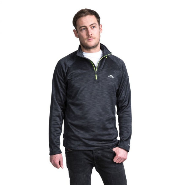 Trespass Heren collins half zip fleece vest UTTP3218_blackmarl large