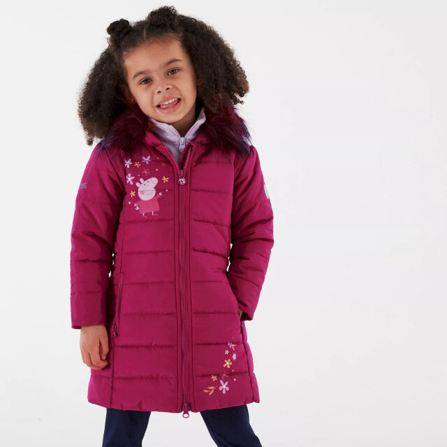 Regatta Meisjes peppa pig gewatteerde jas UTRG8400_berrypink large