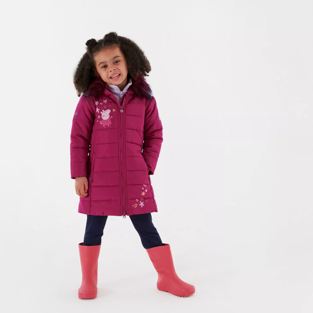 Regatta Meisjes peppa pig gewatteerde jas UTRG8400_berrypink large