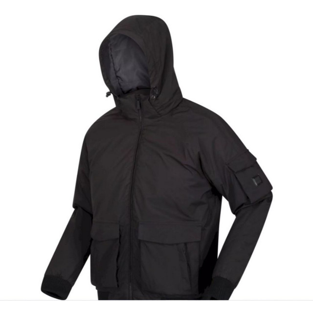 Regatta Heren faizan hooded waterdichte jas UTRG8101_black large