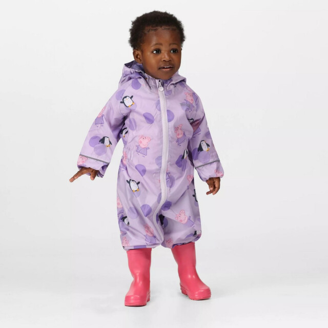 Regatta Kinder/kinder pobble peppa pig puddle suit UTRG8234_pastellilac large