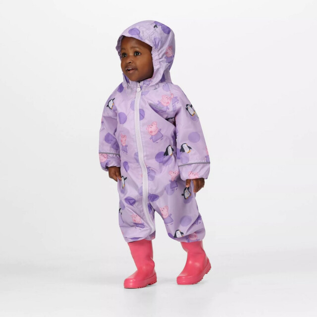 Regatta Kinder/kinder pobble peppa pig puddle suit UTRG8234_pastellilac large