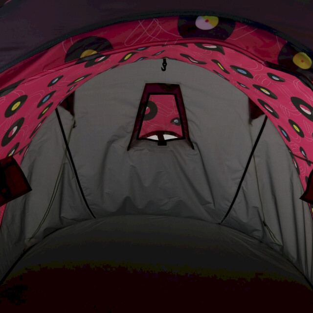 Regatta Malawi vinyl record 2 persoons pop-up tent UTRG7683_pinkblack large