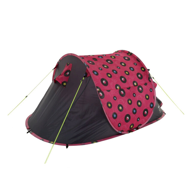 Regatta Malawi vinyl record 2 persoons pop-up tent UTRG7683_pinkblack large
