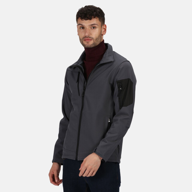 Regatta Heren standout arcola 3-laags waterdichte en ademende softshell jas UTRG1461_sealgreyblack large