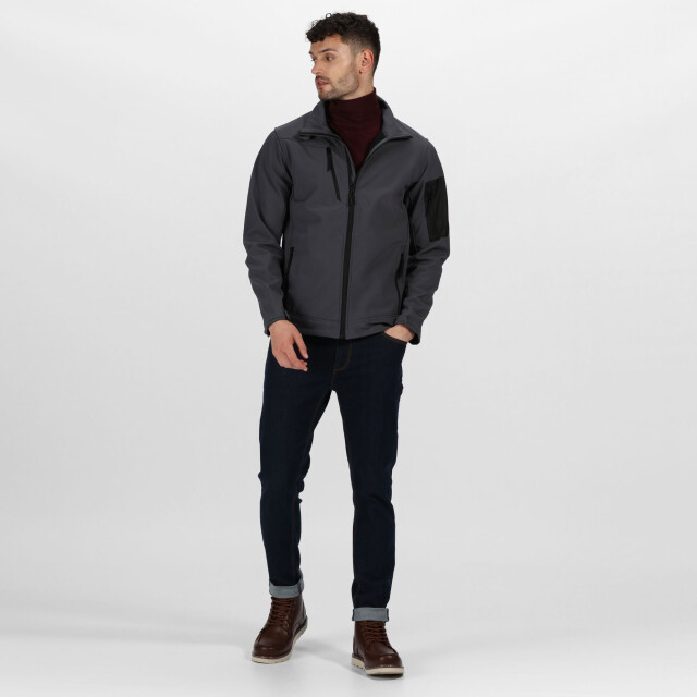 Regatta Heren standout arcola 3-laags waterdichte en ademende softshell jas UTRG1461_sealgreyblack large