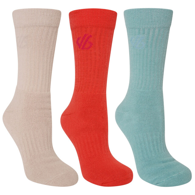 Dare2b Unisex essentials sportsokken voor volwassenen (pak van 3) UTRG8616_cantongreen large