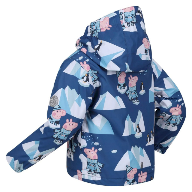 Regatta Kinderen/kinderen muddy puddle peppa pig winter scene padded waterproof jacket UTRG8268_spaceblue large