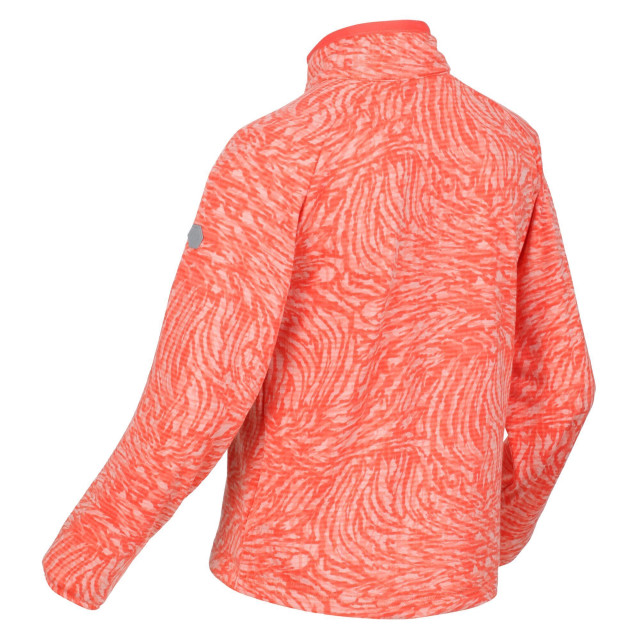 Regatta Childrens/kids highton animal print half zip fleece top UTRG7139_fusioncoral large