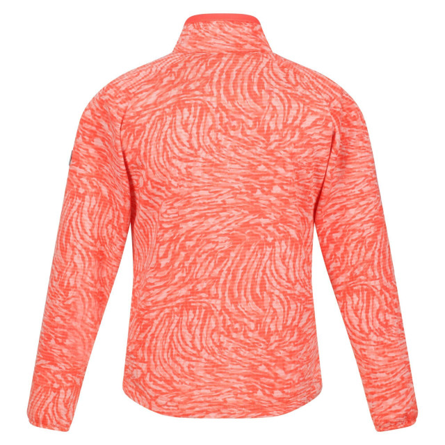 Regatta Childrens/kids highton animal print half zip fleece top UTRG7139_fusioncoral large