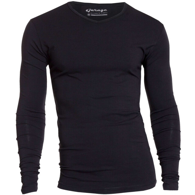 Garage Basis t-shirt v-hals lange mouw semi bodyfit 204-200 large