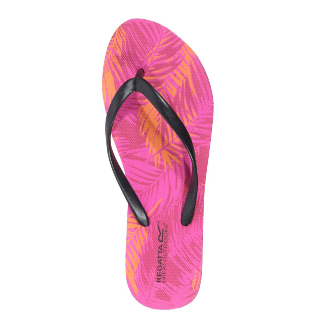 Regatta Dames bali palm leaf teenslippers UTRG7670_pinkfusion large