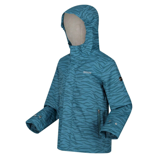 Regatta Waterdichte jas met zebraprint voor kinderen/kinderen bambee UTRG8009_dragonfly large