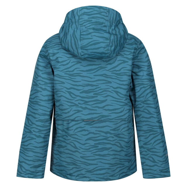 Regatta Waterdichte jas met zebraprint voor kinderen/kinderen bambee UTRG8009_dragonfly large