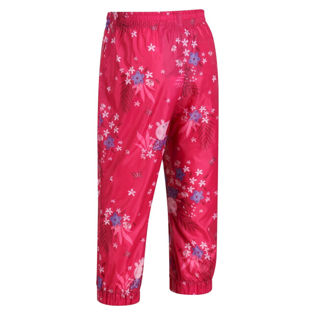 Regatta Childrens/kids pack it floral peppa pig waterdichte overbroek UTRG7448_pinkfusion large