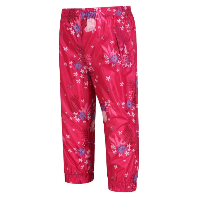 Regatta Childrens/kids pack it floral peppa pig waterdichte overbroek UTRG7448_pinkfusion large
