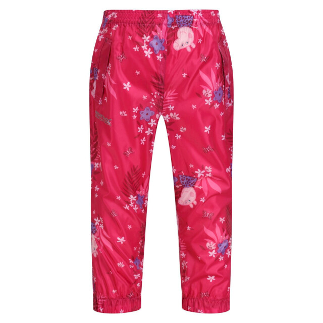 Regatta Childrens/kids pack it floral peppa pig waterdichte overbroek UTRG7448_pinkfusion large