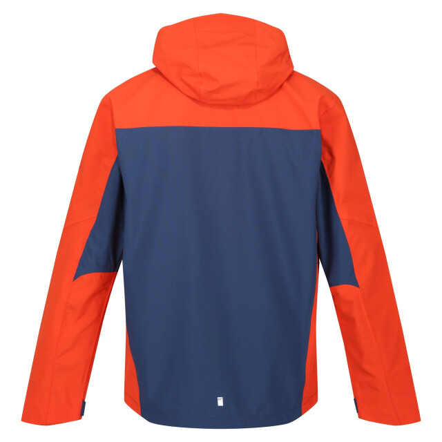 Regatta Heren birchdale waterdicht hooded jacket UTRG3474_admiralbluerustyorange large
