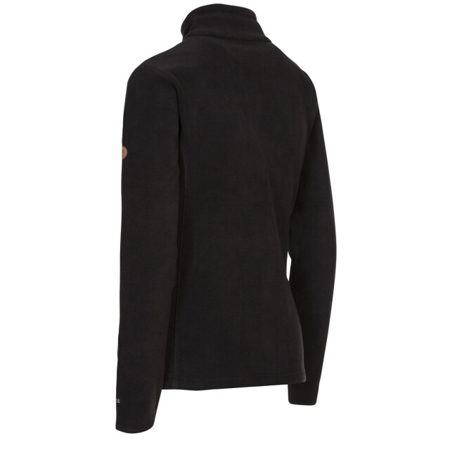 Trespass Dames trouper fleecejack met lederen afwerking UTTP5435_black large