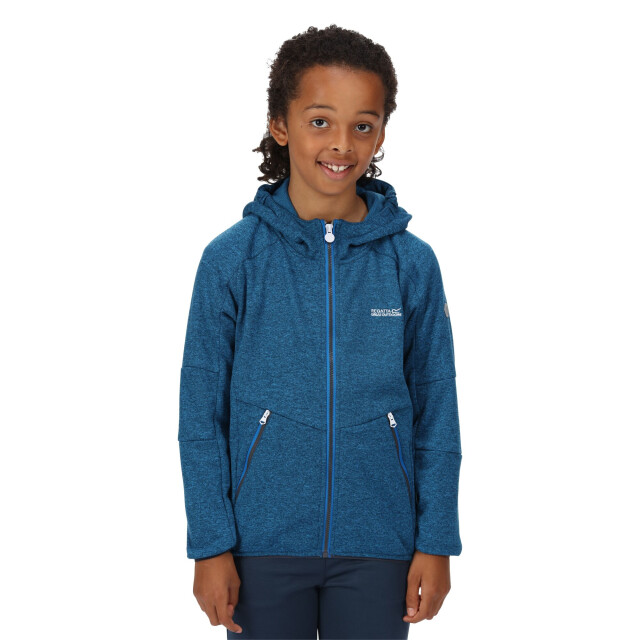 Regatta Maxwell marl soft shell jas voor kinderen/kinderen UTRG7639_imperialblue large