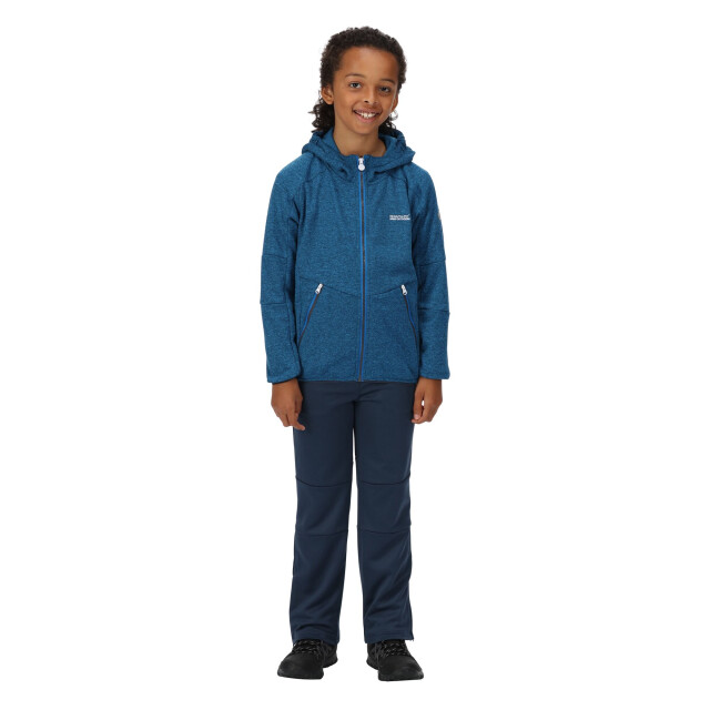 Regatta Maxwell marl soft shell jas voor kinderen/kinderen UTRG7639_imperialblue large