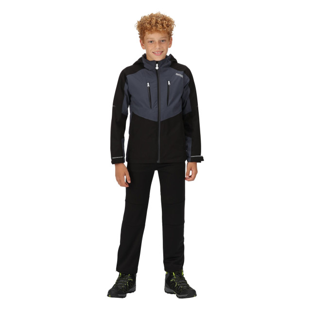 Regatta Kinder/kids highton iii waterdichte jas UTRG7540_blackindiagrey large