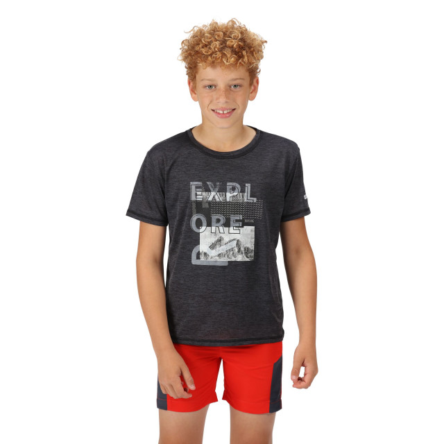 Regatta Kinderen/kinderen alvarado vi explorer t-shirt UTRG7539_indiagreymarl large