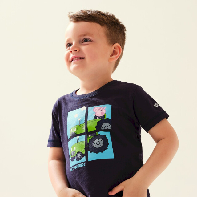 Regatta Kinder/kinder peppa pig trekker t-shirt met korte mouwen UTRG7665_navy large