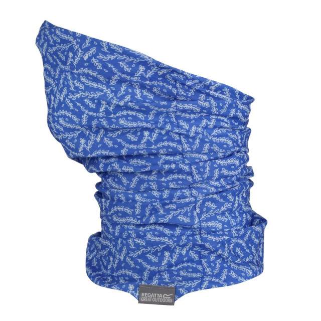 Regatta Multidirectionele halswarmer met bladprint voor volwassenen UTRG7633_sonicblue large