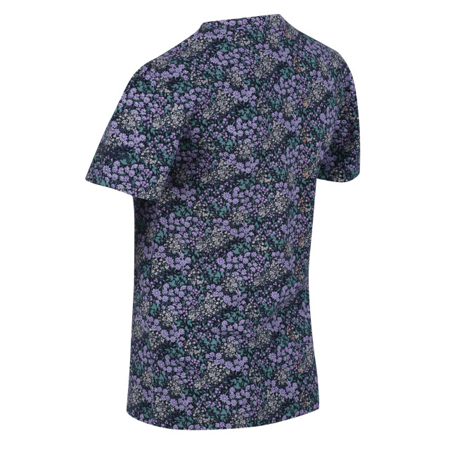 Regatta Kinderen/kinderen bosley v ditsy print t-shirt UTRG7330_navy large