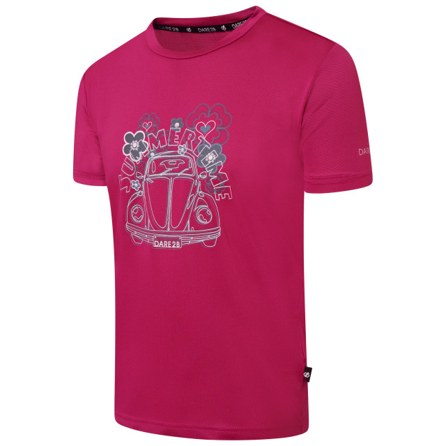 Dare2b Kinderen/kinderen rechtmatige auto gerecycleerd t-shirt UTRG7484_fuchsia large