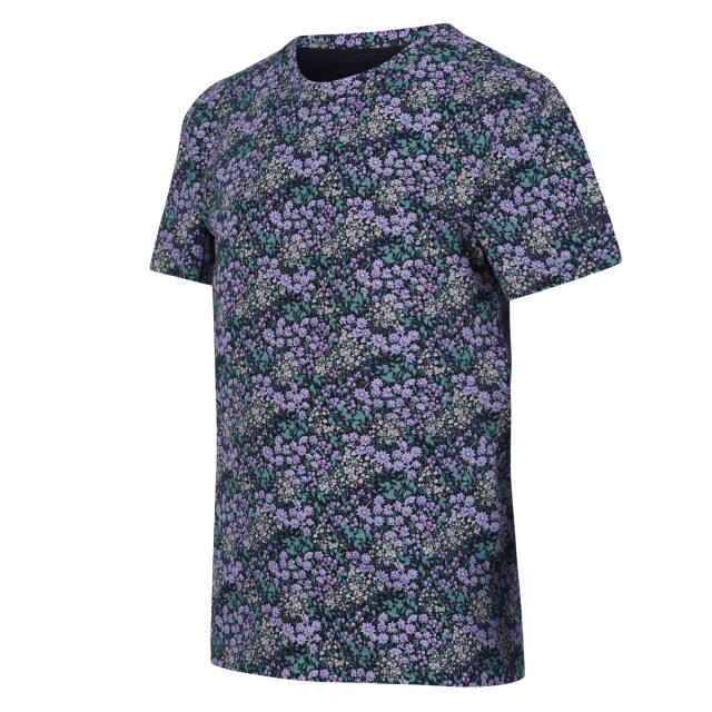 Regatta Kinderen/kinderen bosley v ditsy print t-shirt UTRG7330_navy large
