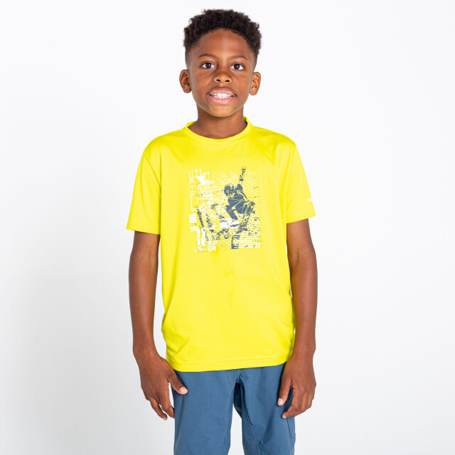 Dare2b Kinderen/kinderen t-shirt met recht grafische print UTRG7505_neonspring large